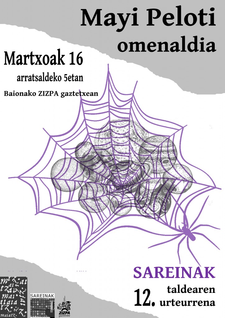 Mayi Pelot idazlea omenduko dute Baionan, hilaren 16an